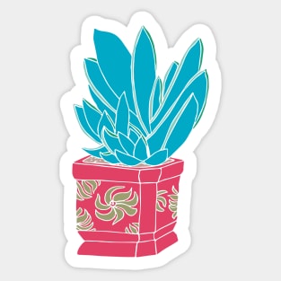 Succulent in red ceramic Sticker